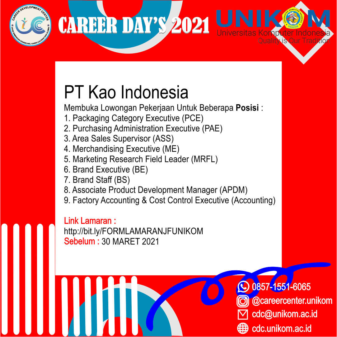PT. KAO INDONESIA - Career Development Center Unikom