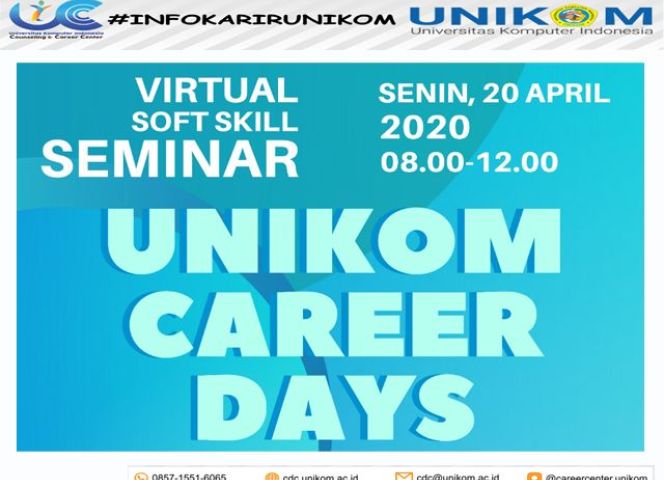 â€œVirtual Softskill The 2nd UNIKOM Counseling Career Days 2020â€, SENIN 20 APRIL 2020