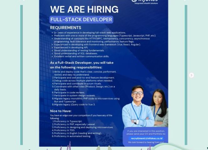 INFORMASI LOKER DARI InfoKes Integrated eHealth Solutions 