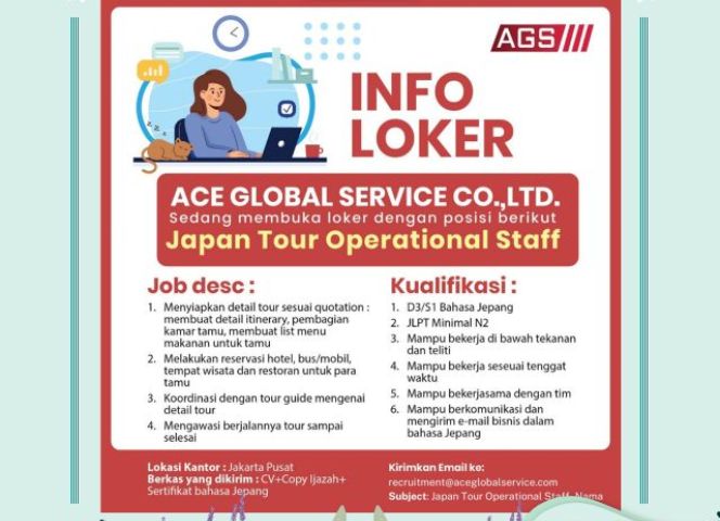 INFORMASI LOKER DARI PT. Jayadi Global Personal Indonesia