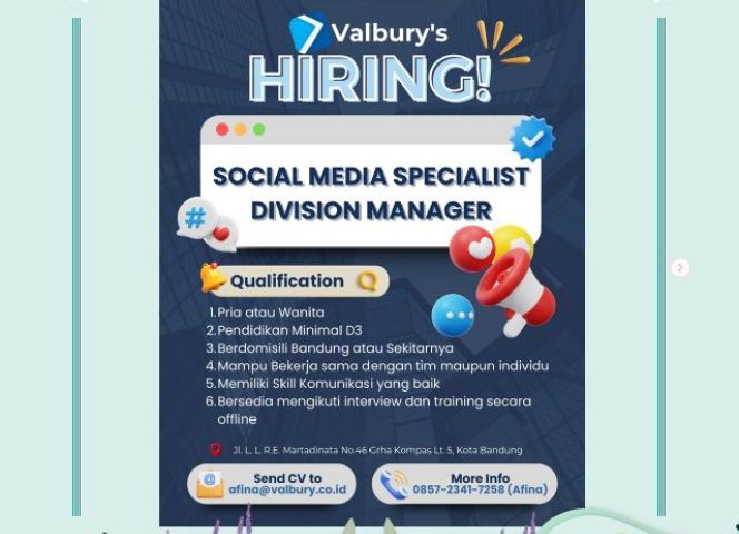 INFORMASI LOKER DARI PT. Valbury