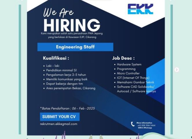 INFORMASI LOKER DARI PT. Eagle Industri Indonesia 