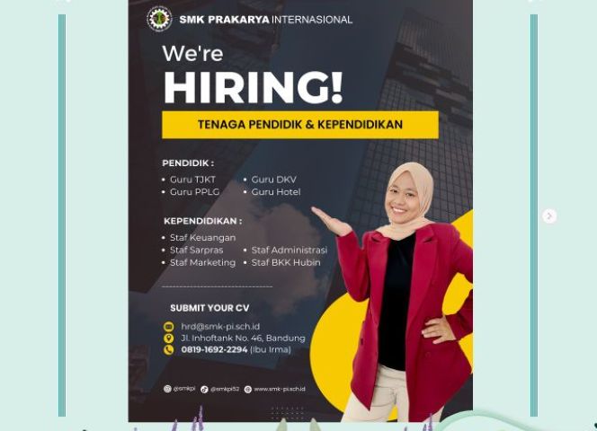 INFORMASI LOKER DARI SMK Prakarya Internasional