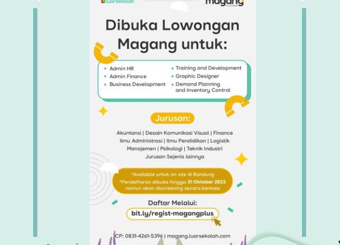 INFORMASI INTERNSHIP Teknologi Edukasi Indonesia (Luarsekolah) (INTERNSHIP INFORMATION PT. Teknologi Edukasi Indonesia (Luar Sekolah)