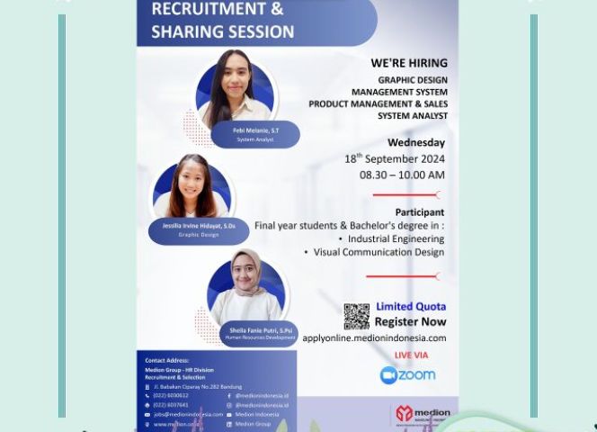 INFORMASI KEGIATAN RECRUITMENT DAN SHARING SESSION PT. MEDION FARMA 