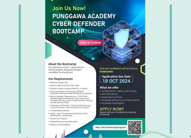 Join Punggawa Academy Cyber Defender Bootcamp! 