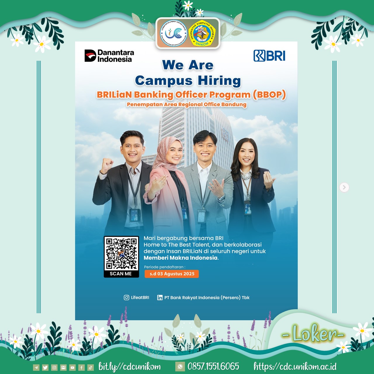 Lowongan Kerja BRI – BBOP 2025