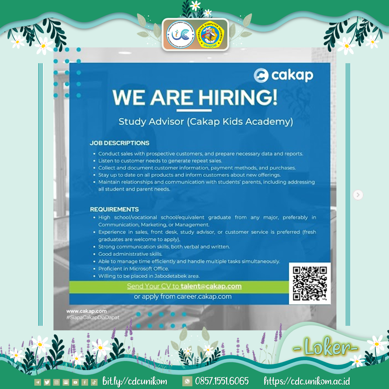 Lowongan Kerja CAKAP
