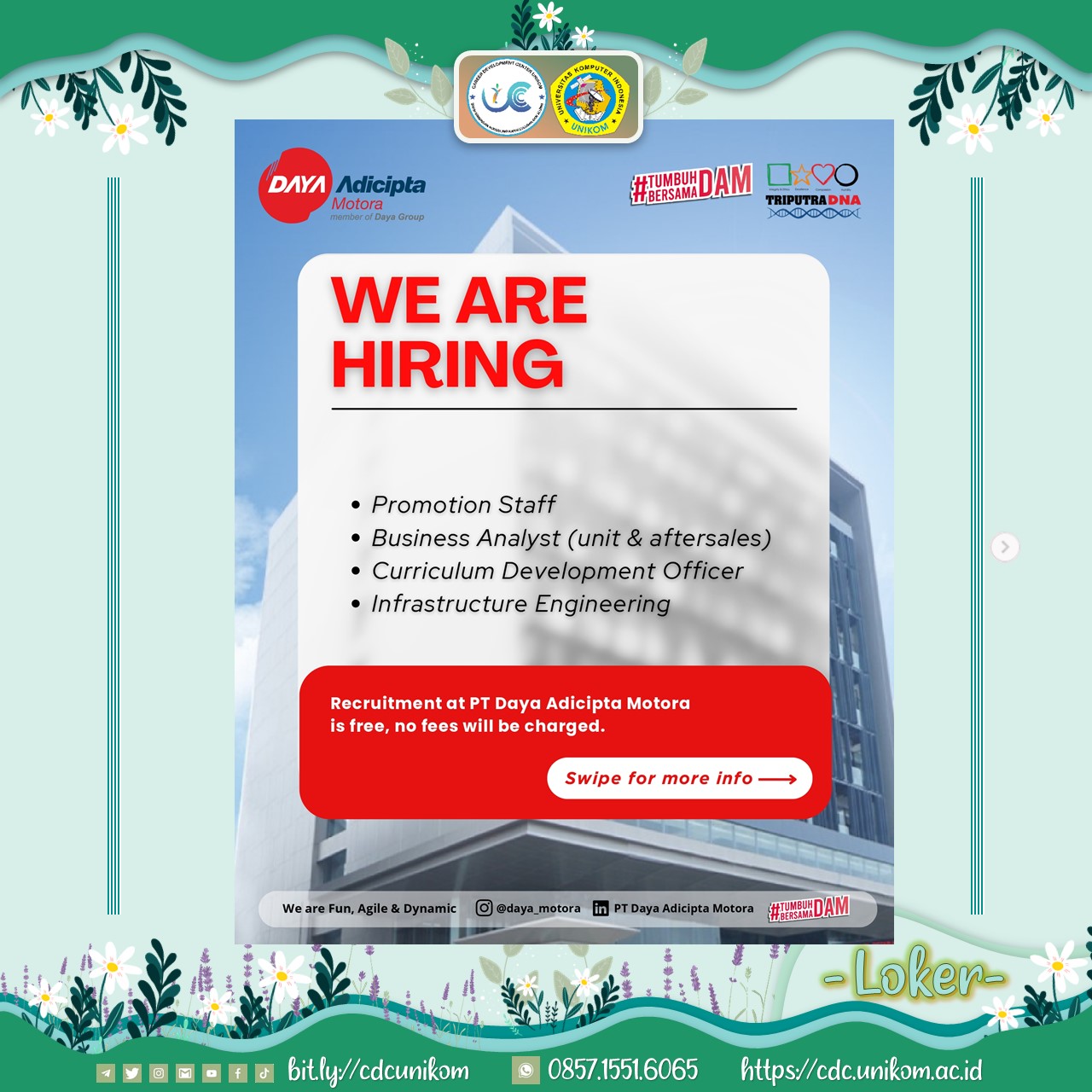 Lowongan Kerja PT Daya Adicipta Motora
