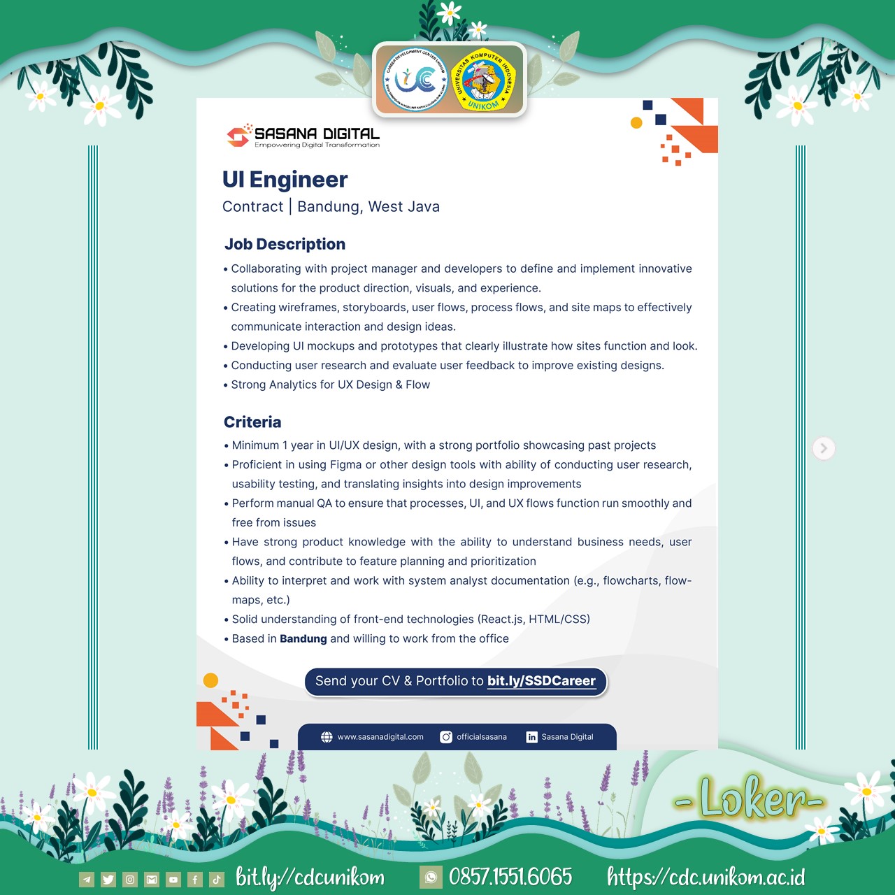 Lowongan Kerja PT Sasana Solusi Digital