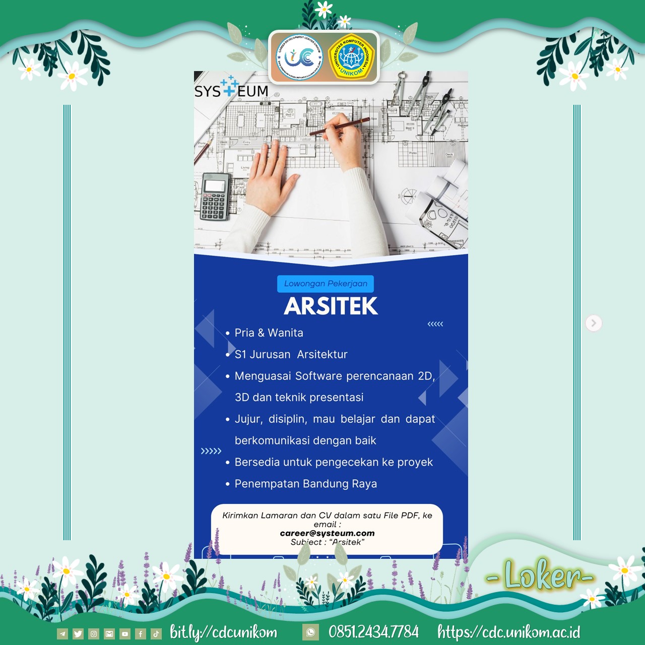 Loker Systeum Posisi Arsitek