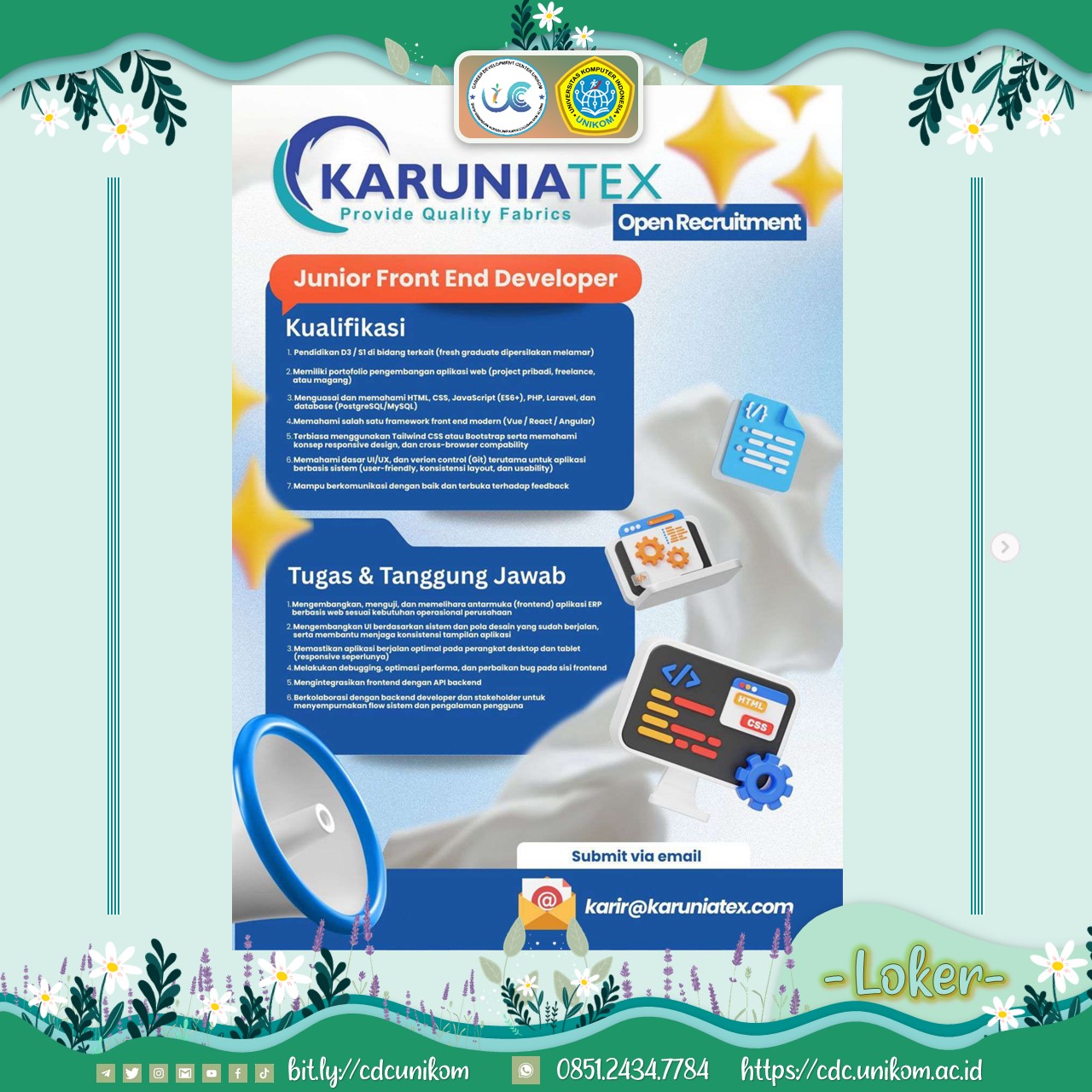 Loker PT. Karunia Textile