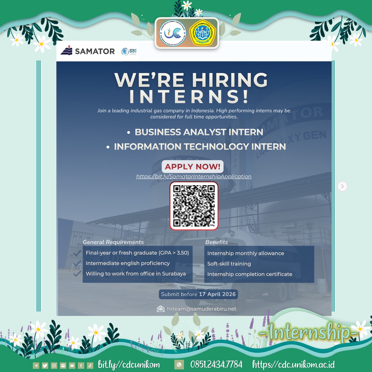 Business Analyst & IT Intern Samator Group