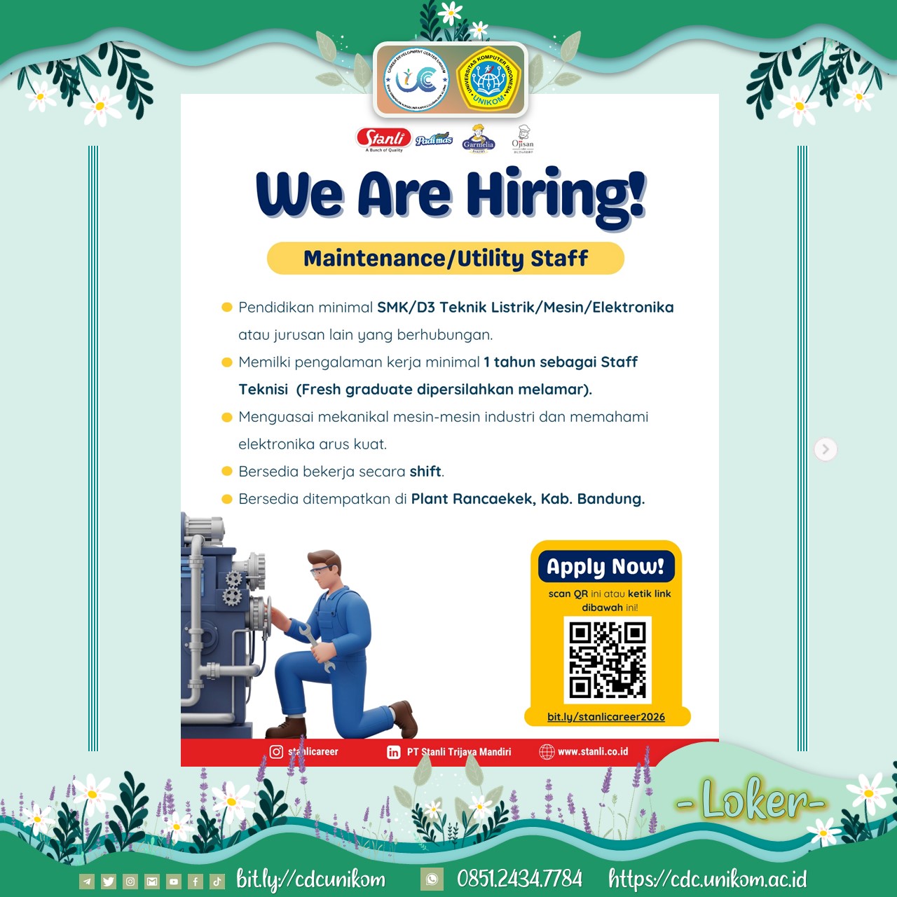 Loker PT Stanli Trijaya Mandiri