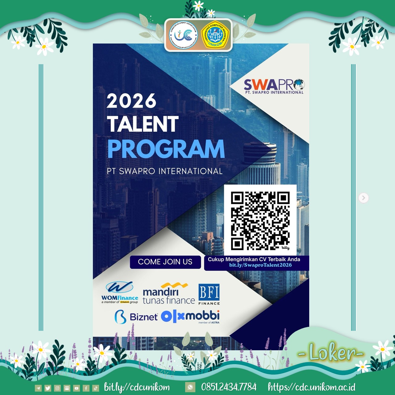 WE’RE HIRING – Talent Program 2026 PT Swapro International