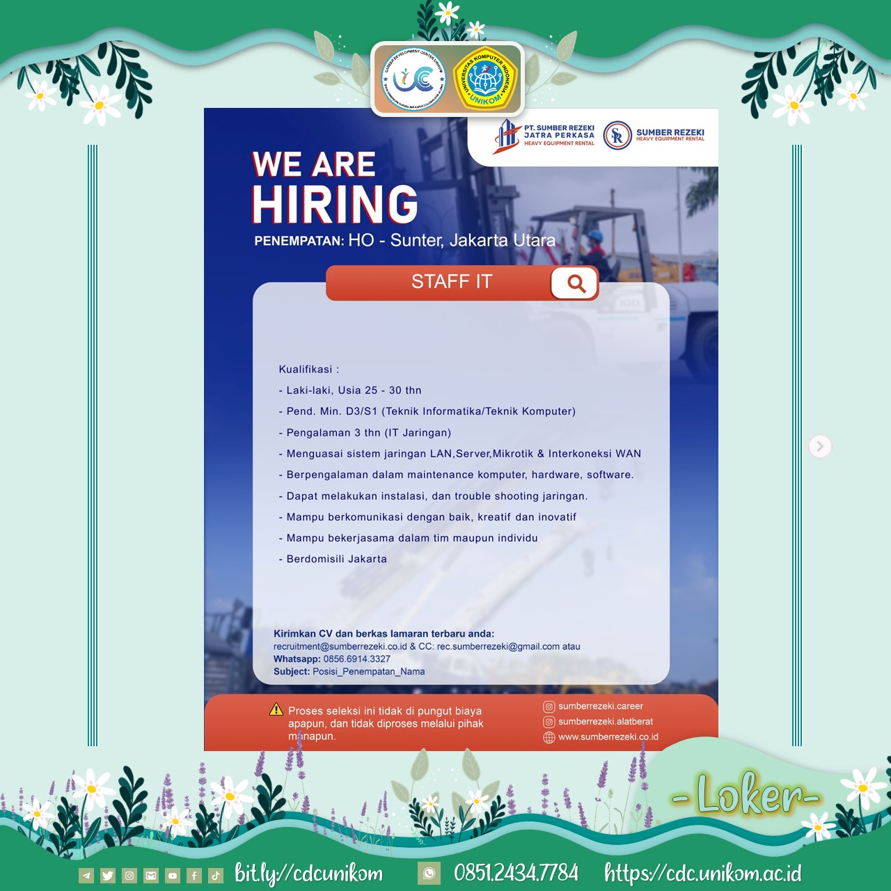 Loker PT. Sumber Rezeki Jatra Perkasa