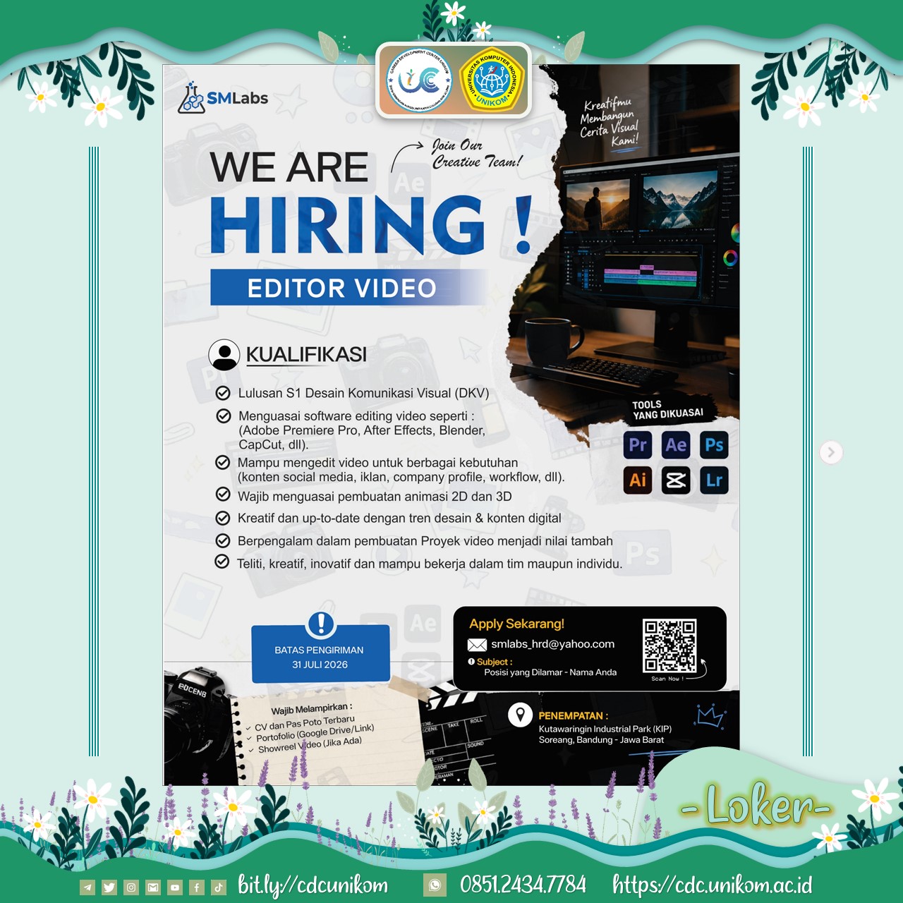 We’re Hiring a Video Editor at SMLabs🎬✨