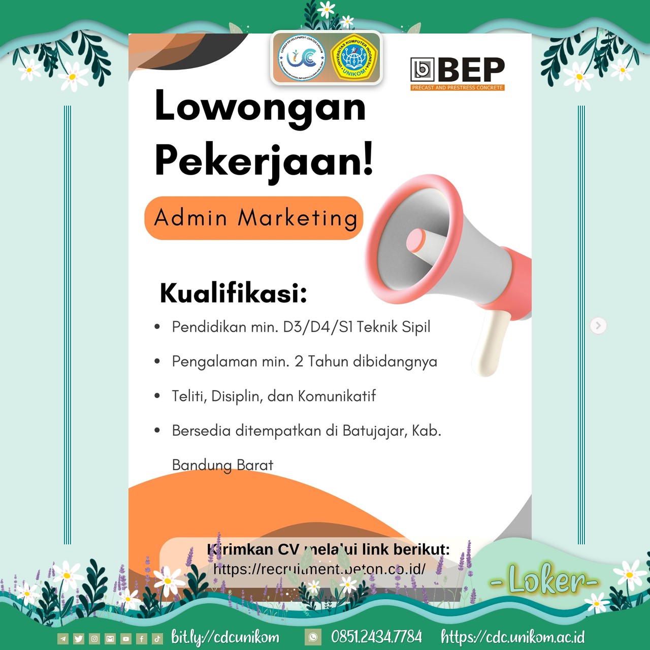 Loker Marketing Administration – PT Beton Elemenindo Perkasa