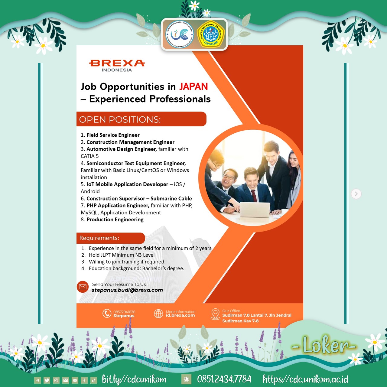 Open Hiring: Brexa Indonesia Buka Kesempatan Kerja di Jepang untuk Profesional Berpengalaman